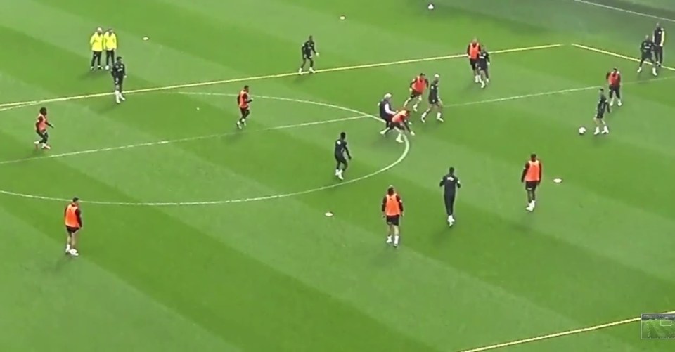 Jose Mourinho was knocked over during a training session with Fenerbahce