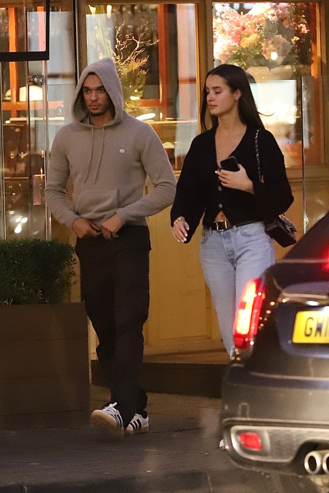 Footballer Trent Alexander-Arnold and Estlle Behnke were seen together at celeb haunt Cibo in Hale, Cheshire