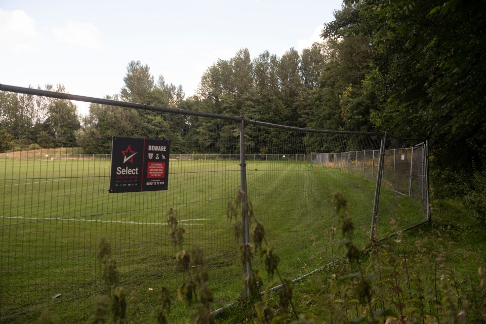A fence was put up by the Jimmy Johnstone Academy