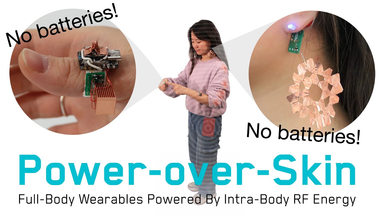 Power-over-Skin: Full-Body Wearables Powered By Intra-Body RF Energy - YouTube