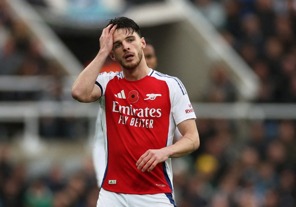 Declan Rice is expected to play for Arsenal despite suffering a broken toe
