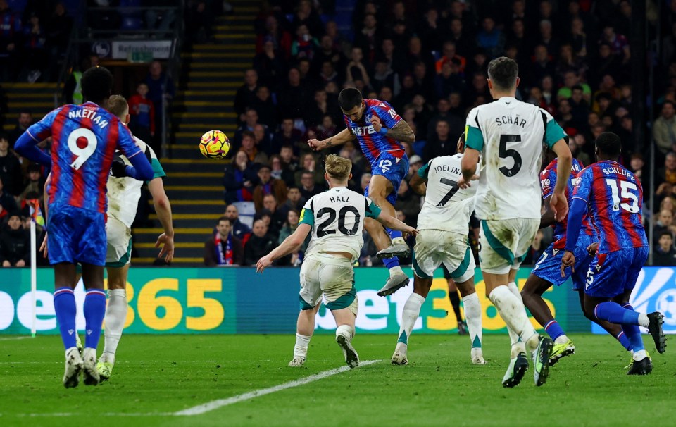 Daniel Munoz's late header saw Crystal Palace rescue a point against Newcastle