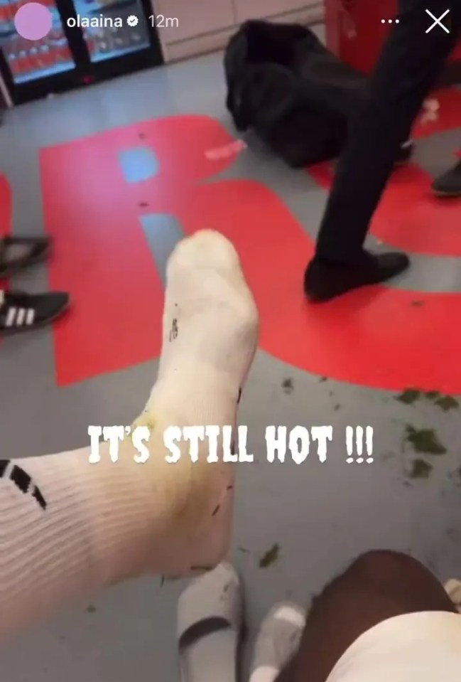 He claimed his foot was 'still hot' from his brilliant strike