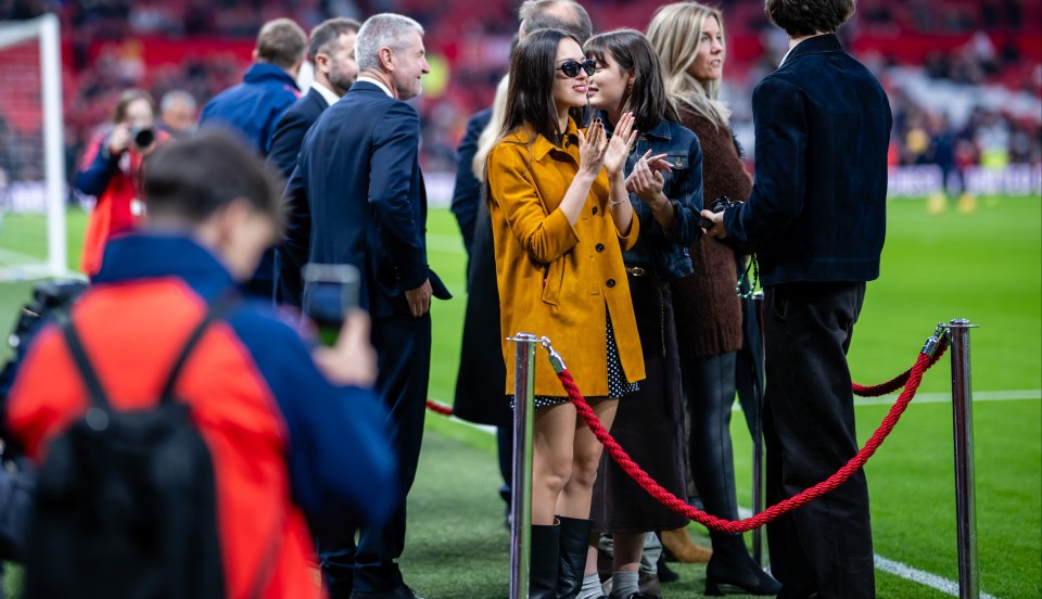 Singer Olivia Rodrigo was at Old Trafford for Manchester United's clash with Chelsea