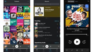 Screenshots of the Pocket Casts app