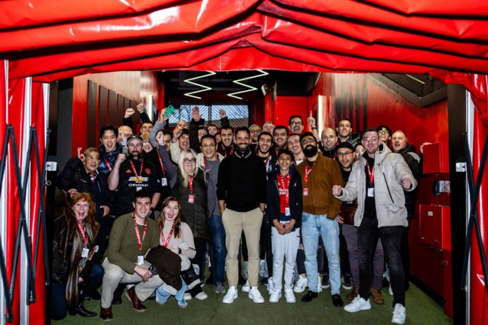 Amusingly, Amorim made United fans' days by joining them on the club tour
