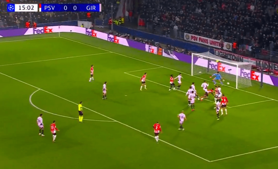 The long throw-in directly resulted in a goal