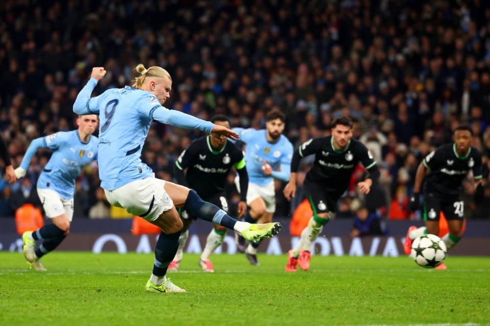 Erling Haaland scored his 45th Champions League goal to open the scoring for City