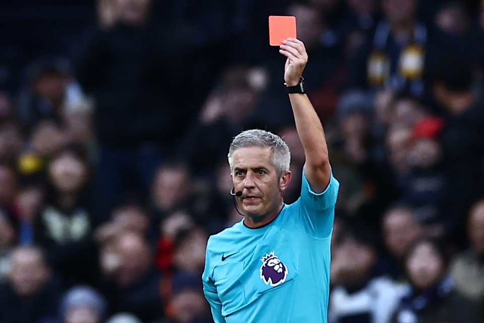 He returned to the pitch to show Cairney a red card