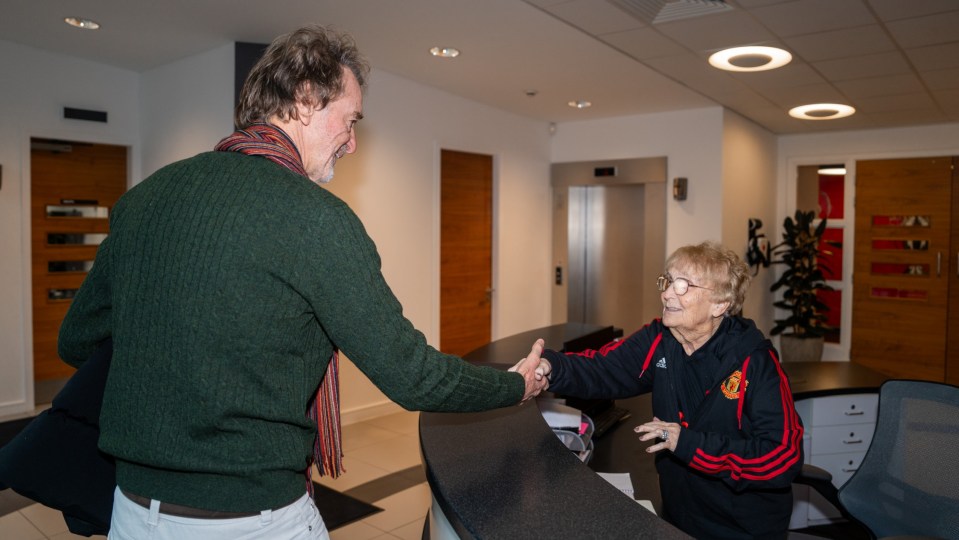 Kath was pictured welcoming billionaire Sir Jim Ratcliffe to Manchester United earlier this year