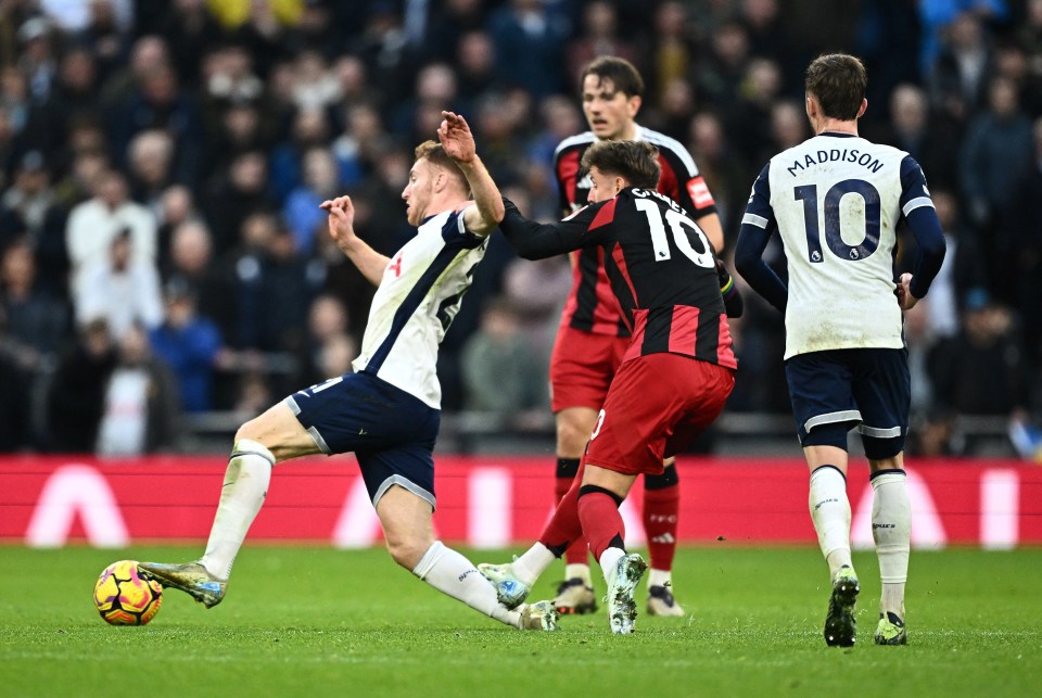 Cairney was sent off late on for this challenge on Dejan Kulusevski