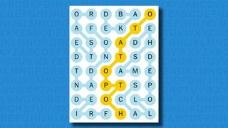 NYT Strands answers for game 279 on a blue background