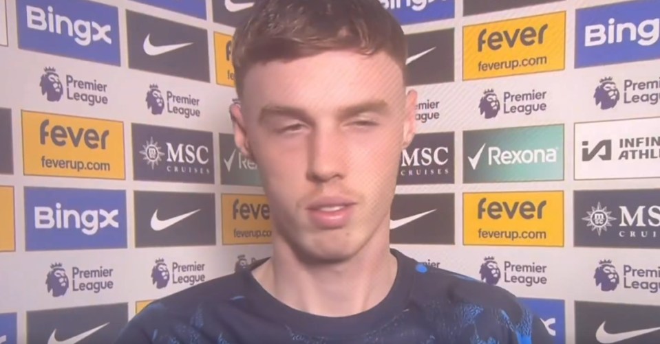 Cole Palmer looked unimpressed when asked about Chelsea's title hopes