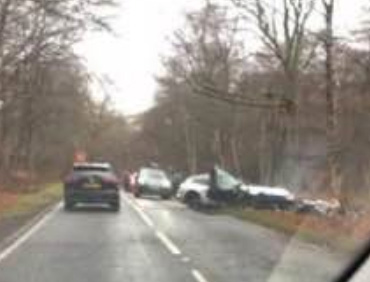 He was trapped for almost an hour in the mangled wreckage before being airlifted from the scene in Theydon Bois, Essex