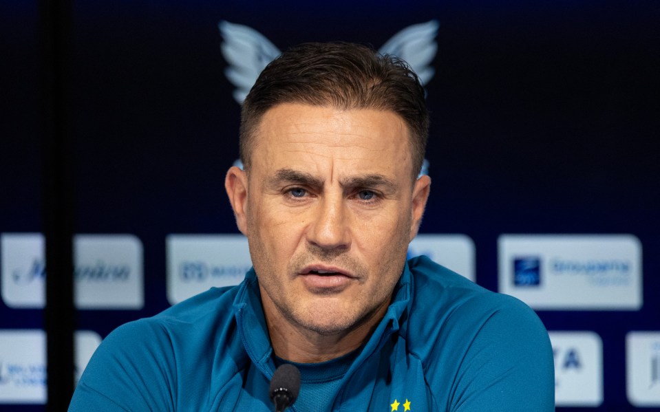 Fabio Cannavaro at a press conference.