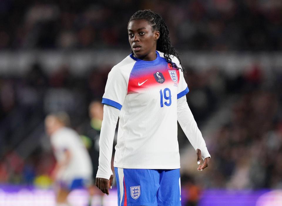 Derby, UK. 28th Oct, 2025. Michelle Agyemang of England during the England Women vs Australia International Friendly match at Pride Park Stadium, Derby. Picture credit should read: Andrew Yates/Sportimage Credit: Sportimage Ltd/Alamy Live News