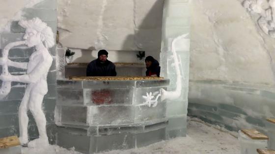 Video. Romania’s ice hotel shapes up early with musical-themed rooms