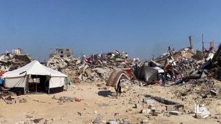 Video. Palestinians Return to Northern Gaza, Setting Up Tents Amidst Ruins