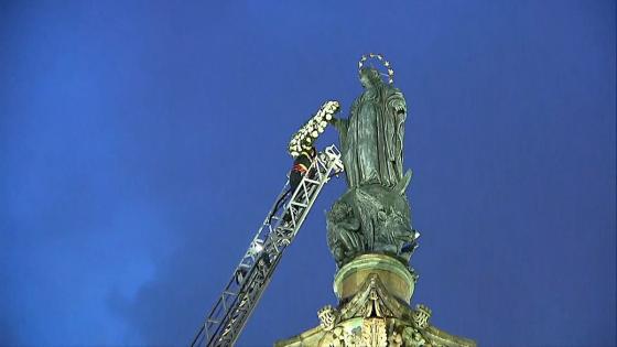 Video. Firefighters honour Virgin Mary with floral tribute in Rome