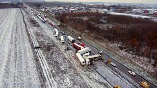 Video. Fatal pile-up on Polish motorway amid first snow