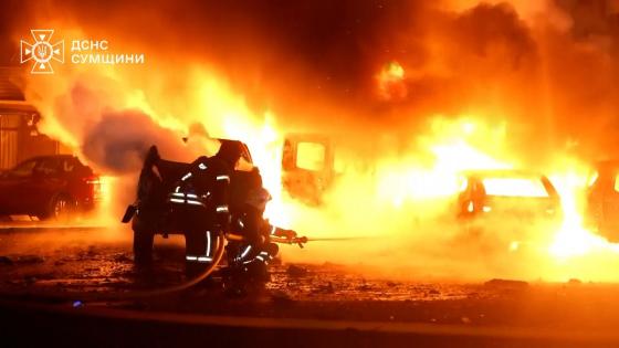 Video. Ukraine: Russian drone attack on the town of Sumy