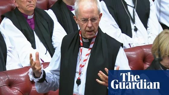 Justin Welby apologises ‘for the hurt’ caused by farewell Lords speech | UK news