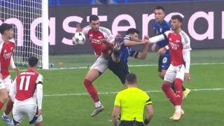Arsenal fans fume after conceding ‘diabolical’ penalty just seconds after Lautaro Martinez controversially avoids red