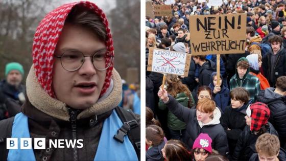 'I don't want to be part of this war machine': Young Germans protest against military service plans