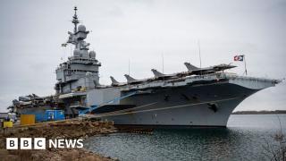 Drone jammed near French aircraft carrier was probably Russian, says Sweden