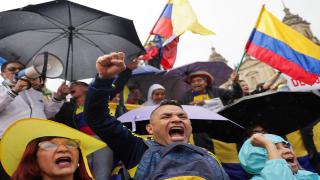Huge crowds protest Colombian president’s planned reforms | News