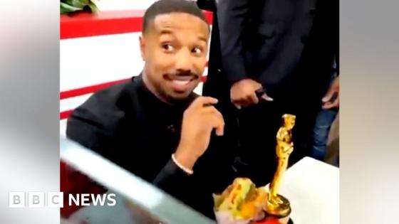 Michael B Jordan marks Oscars win with In-N-Out burger