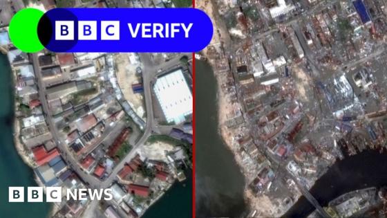 Assessing Hurricane Melissa damage in Black River, Jamaica