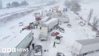 Over a hundred vehicles pile up on motorway after crash