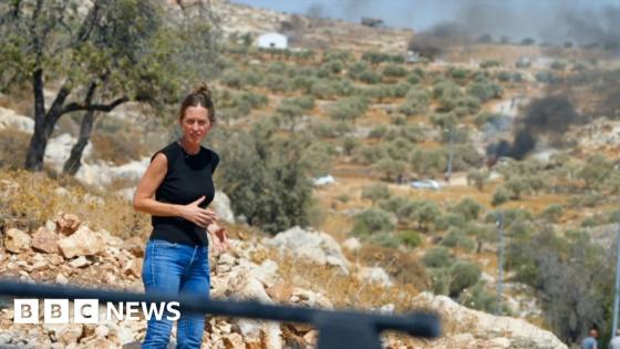 BBC witnesses West Bank attack by masked Israeli settlers