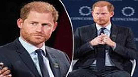 Prince Harry appears 'nervous' and performs 'anxiety rituals' on stage at Princess Diana event, body language expert claims