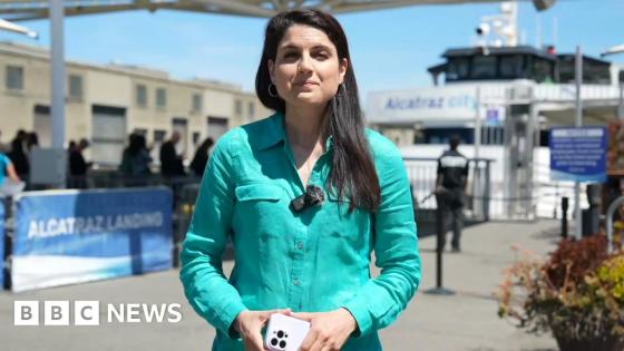 BBC reports from pier 33 after Trump announcement