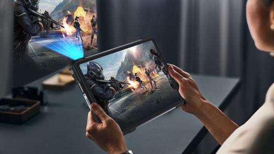 This outlandish rugged tablet has a laser projector and waterproof speakers — we’re getting a review sample to check whether you can run your very own mini cinema in the pool