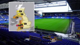 Liverpool and Everton release joint statement amid fears Storm Darragh’s 80mph winds could postpone Merseyside derby
