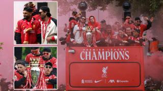 Liverpool trophy parade LIVE: Thousands lining the streets NOW for Premier League champions’ bus parade – updates