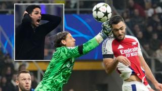 Mikel Arteta launches furious rant as Arsenal star Merino ‘punched in the head’ but no penalty given in Inter defeat