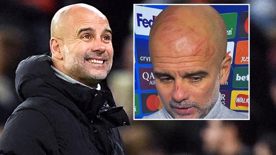 Guardiola looks battered and bruised in interview after Feyenoord draw as fans ask ‘what’s happened in dressing room?’