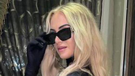 Alisha Lehmann stuns in tight black Halloween outfit… but fans left baffled as she tags Cristiano Ronaldo in picture