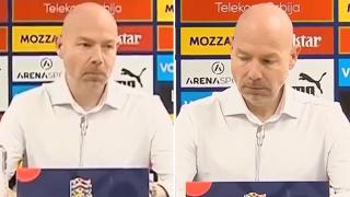 Denmark coach walks out of awkward press conference after just 20 SECONDS