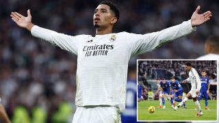 ‘Cold’ Jude Bellingham gestures at Getafe goalkeeper after taking Real Madrid penalty duties off Kylian Mbappe
