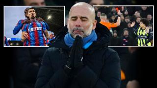 Crystal Palace 2 Man City 2: Rico Lewis scores and then sees red as Man City lose yet more ground on Liverpool