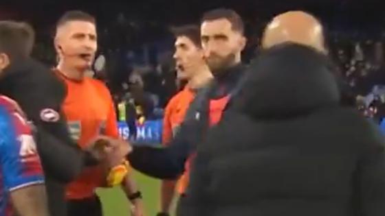 Furious Pep Guardiola confronts referee after Man City draw with Crystal Palace and red card that can’t be overturned