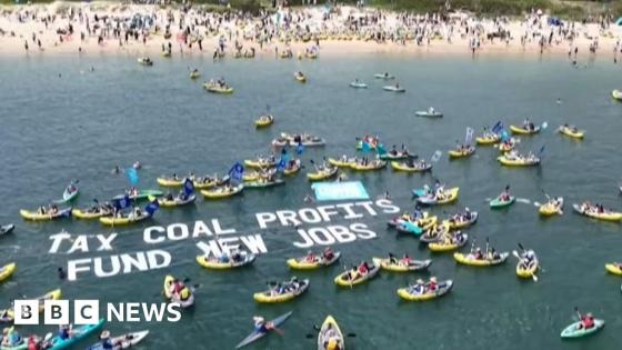 Climate protesters in kayaks disrupt operations at Australia port