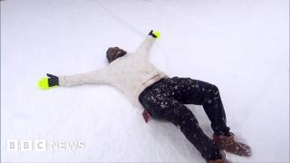Australians play in snowy winter wonderland