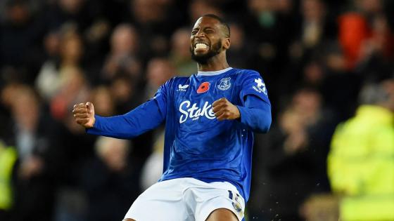 Everton star Beto breaks down in tears on Goodison Park pitch after last-gasp equaliser to rescue point against Fulham