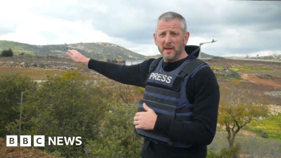 Heavy gunfire heard as BBC reports from border of Israel and Lebanon